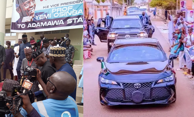 VP-Yemi-Osinbajo-Arrives-at-Adamawa-with-Armoured-2020-Toyota-Avalon-for-a-Private-Visit