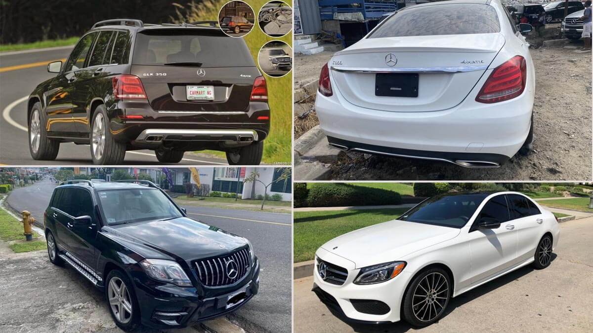 How much are the Mercedes Benz C300 and Mercedes Benz GLK350 in Nigeria?